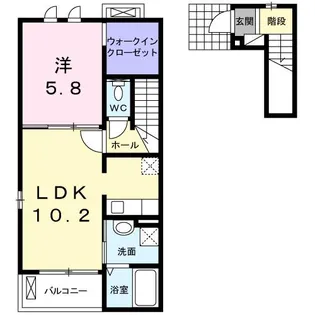 愛媛県四国中央市妻鳥町【アパート】の間取り