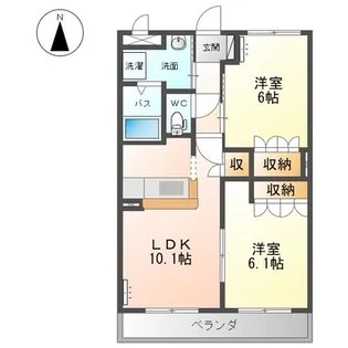 群馬県高崎市上大島町【アパート】の間取り