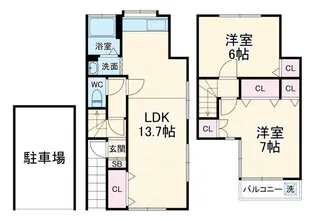 東京都江戸川区東葛西4【一戸建】の間取り
