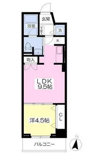 ロワジール愛谷【5階】の間取り