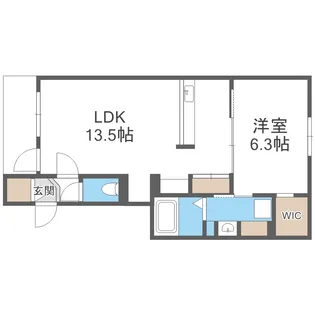 1LDKの間取り画像