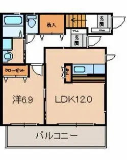フレールリアン東照宮II【1階】の間取り