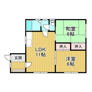 北海道帯広市西六条南27【一戸建】の間取り