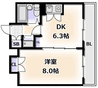 レバンガ長居公園AP【12階】の間取り