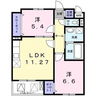 ノース・ニュープロムナード・吉【3階】の間取り