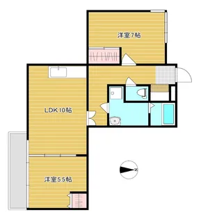 サンシャイン二本木【3階】の間取り