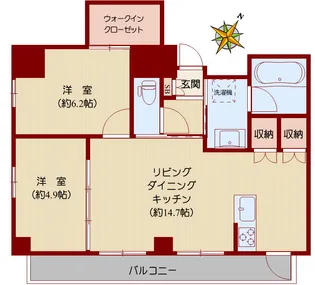 ヴァーデジアン【10階】の間取り