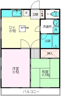 小野ハイツ【2階】の間取り