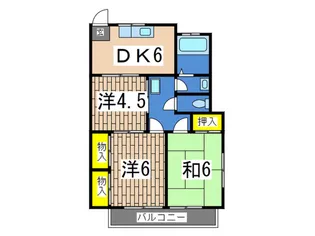 第2小杉コ-ポ【2階】の間取り