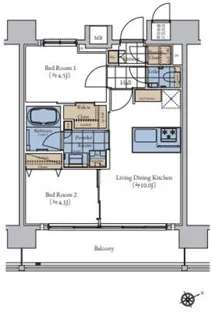 東京都大田区大森北1【マンション】の間取り