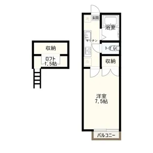 宮城県仙台市青葉区桜ケ丘7【アパート】の間取り