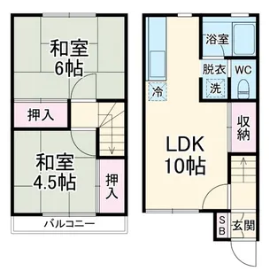 エクセル飯山満A棟【1階】の間取り
