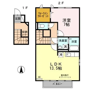 ノーブルD医大北【2階】の間取り