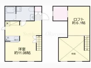 岡山県岡山市北区津倉町1【アパート】の間取り