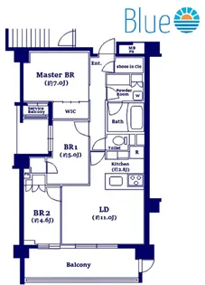 プレシス横濱紅葉坂【7階】の間取り