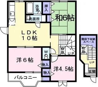 ソレアードI【2階】の間取り