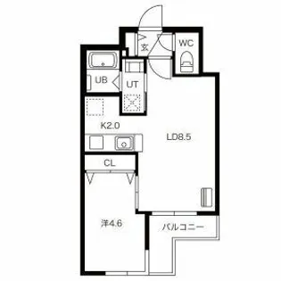 GARE 宮の沢(ガレ宮の沢)【4階】の間取り