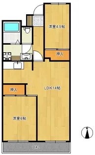 エルムヒルズNARUSAWA【3階】の間取り