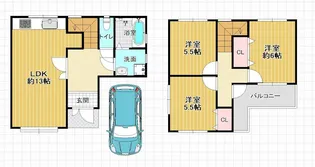 京都府京都市伏見区羽束師菱川町【一戸建】の間取り