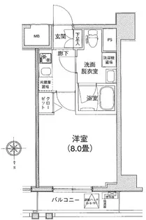 東京都江東区常盤1【マンション】の間取り