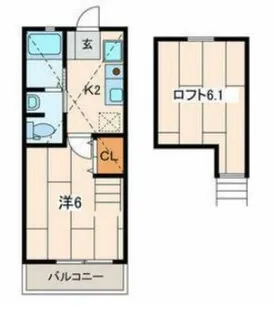 カーサドマーニ【2階】の間取り