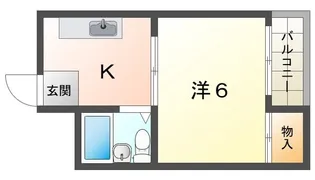 寝屋川コーポラスII【2階】の間取り