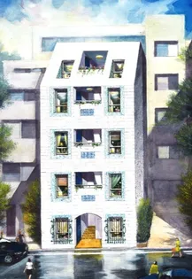 仮称・蛎殻町新築マンションの外観