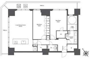 東京ポートシティ竹芝レジデンスタワー【18階】の間取り