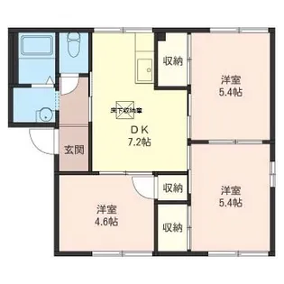 サニーフラット・K【1階】の間取り