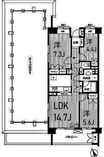 キャメロット上永谷【4階】の間取り