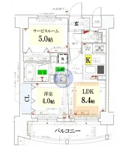 エステムプラザ京都河原町通IIレジデンシャル【5階】の間取り