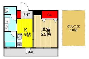 モアナ・ティアレ【2階】の間取り