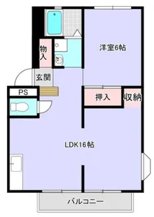 ハイム矢部【1階】の間取り