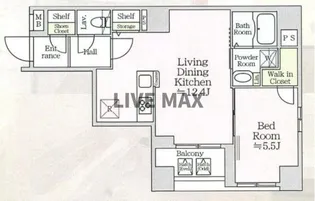 アイルプレミアム月島【4階】の間取り