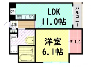 南堀江アパートメントリオ【2階】の間取り
