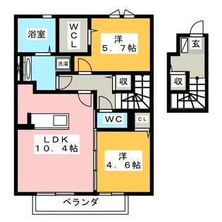 こっこ宮新【2階】の間取り