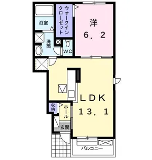 ル シエルランド II【1階】の間取り