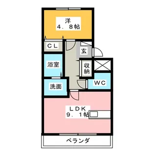 ウーノ【3階】の間取り