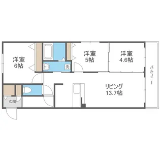 公園通ハイム【2階】の間取り
