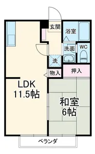 ハティセナン【2階】の間取り