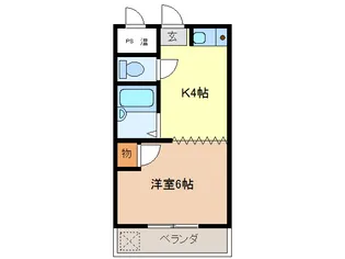ハイツ矢頭【1階】の間取り