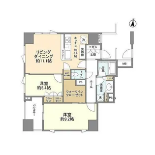 クレヴィア原宿【11階】の間取り