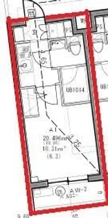 キューブ武蔵小杉【1階】の間取り