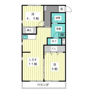 香流グリーンハイツ【3階】の間取り
