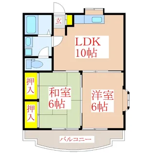 コンフォートパレス【2階】の間取り