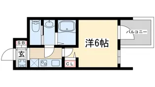 セレニテフラン新大阪【4階】の間取り