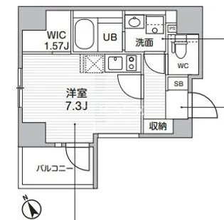 シーズンフラッツ武蔵小山【2階】の間取り