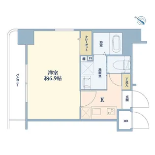 グリフィン横浜東口【7階】の間取り