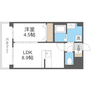 レトワール小笹【1階】の間取り