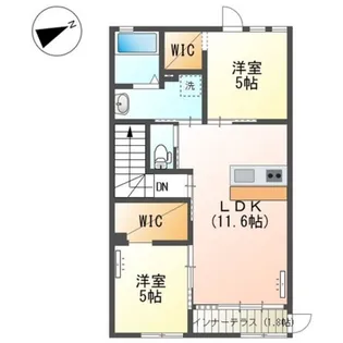 ラ・モンターニュ【2階】の間取り